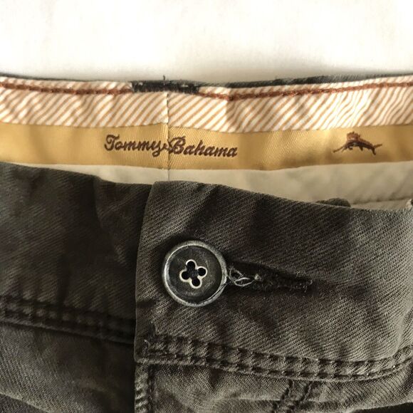 Tommy Bahama 9 Inch Tencel Blend Chino Shorts Men Size 33 Brown Golf Casual EUC - Picture 2 of 14